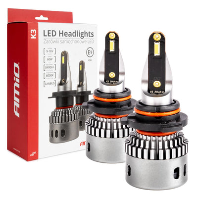 AMIO LED-Nebelscheinwerfer K3 Serie HB3/HIR1 9011/H10-6000K Weiß 12V Canbus