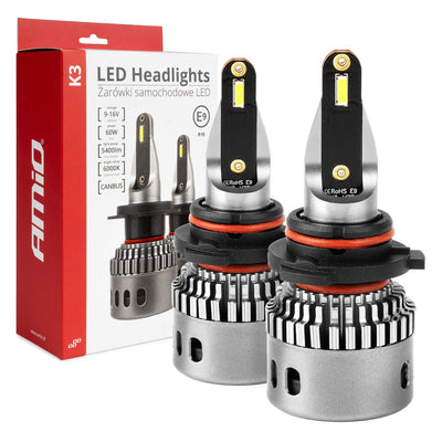 AMIO LED-Nebelscheinwerfer K3 Serie HB4 9006-6000K Weiß 12V Canbus
