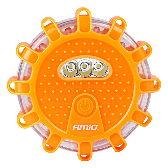 AMiO LED Safety Lights Rood Set van 10 Noodlampen 12SMD+3SMD 650mAh met Waarschuwingsfunctie - VCTparts.nl