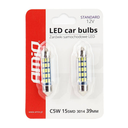 AMiO AMiO LED STANDAARD 3014 15SMD Festoen C5W C10W C3W 39mm Wit 12V AMiO 2