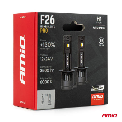 AMiO AMiO LumiTec F26 Night Breakers H3 +130% PRO LIMITED LED Koplampen - 68W 12V 24V FULL CANBUS Dimlicht Grootlicht AMiO 7