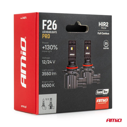 AMiO AMiO LumiTec F26 Night Breakers HIR2 +130% PRO LIMITED LED Koplampen - 68W 12V 24V FULL CANBUS Dimlicht Grootlicht AMiO 7
