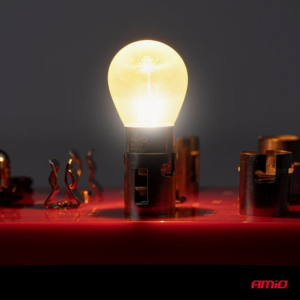 AMiO LumiTec PY21W Amber Chrome Halogeen Autolampen – BAU15s 12V 21W (2 stuks) - VCTparts.nl