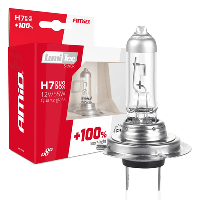 Amio Lumitec Silver Halogen Dimlich +100% H7 12V 55W (Set)