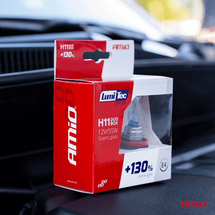 AMiO AMiO LumiTec Silver Halogeen Dimlicht +130% H11 12V 55W (set) AMiO 3