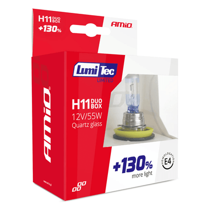 AMiO AMiO LumiTec Silver Halogeen Dimlicht +130% H11 12V 55W (set) AMiO 7