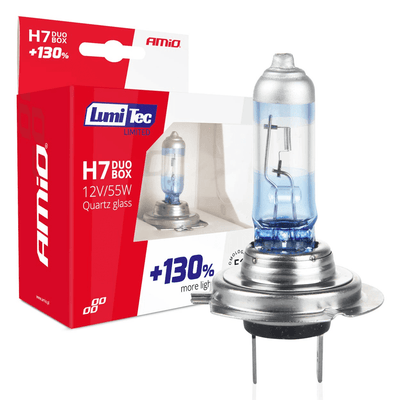 Amio Lumitec Silber Halogen Dimlich +130% H7 12V 55W (Set)