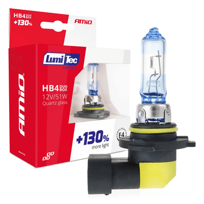 Amio Lumitec Silber Halogen Dimlich +130% HB4 12V 51W (Set)