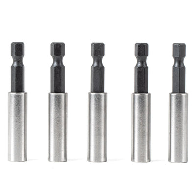 AMiO Magnetischer Bithalter-Satz 5-teilig - HEX 1/4 Zoll Stahl