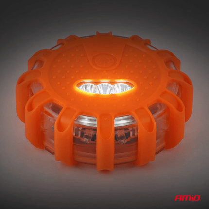 AMiO AMiO Magnetische Verkeer Noodgeval Waarschuwings - disk 16LED 3xAAA IP65 (12SMD + 3SMD) Oranje AMiO 6