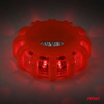 AMiO AMiO Magnetische Verkeer Noodgeval Waarschuwings - disk 16LED 3xAAA IP65 (12SMD + 3SMD) Oranje AMiO 7
