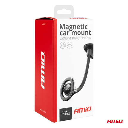AMiO AMiO Magsafe Auto Telefoonhouder met Telescopisch Uitschuifbare Arm voor Voorruit Zwart AMiO 2