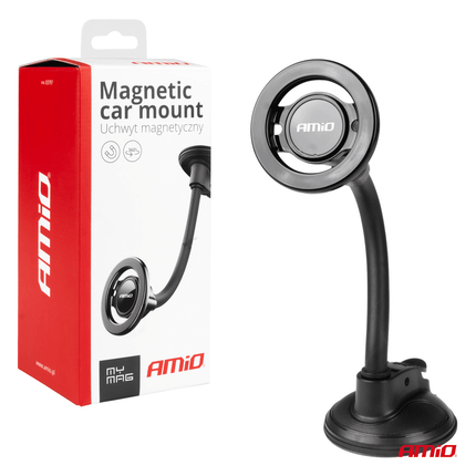 AMiO AMiO Magsafe Auto Telefoonhouder met Telescopisch Uitschuifbare Arm voor Voorruit Zwart AMiO 3
