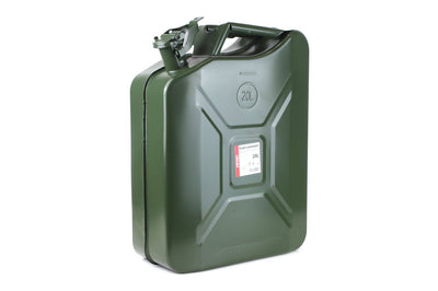 AMiO Metall-Kraftstoffkanister 20L – UN-zertifizierter Metall-Kraftstoffkanister Grün – Notfall-Kraftstoffkanister aus Stahl für Diesel und Benzin 
