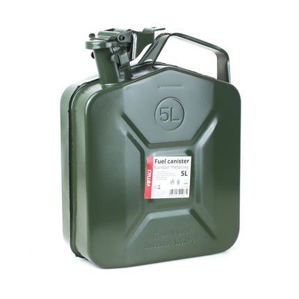 AMiO AMiO Metal Jerrycan 5L – UN - Gecertificeerde Metalen Brandstofcan Groen - Stalen Noodopslag Emergency Fuelcan Diesel Benzine AMiO 1