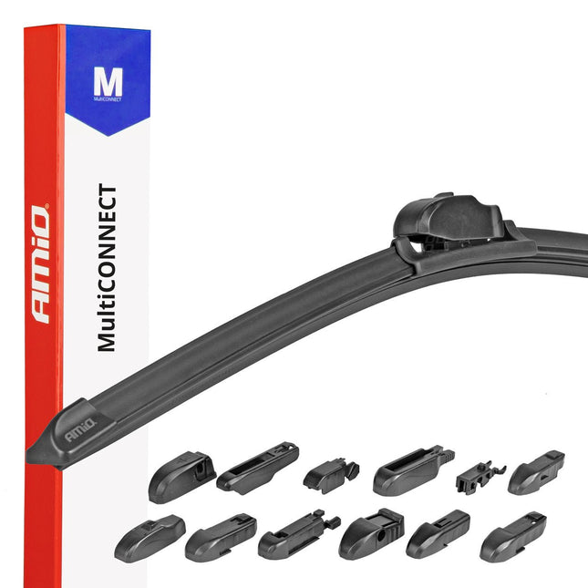 AMiO Multiconnect Flat Wiper Ruitenwisser 17 inch 425mm - Universele Ruitenwisser met 12 Adapters - VCTparts.nl