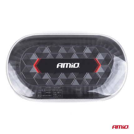 AMiO AMiO Oranje LED Batterij Zwaailicht Noodverlichting met Afstandsbediening en Dubbele Magneet 12/24V Oplaadbaar - ECE R65 en R10 gecertificeerd openbare weg AMiO 8