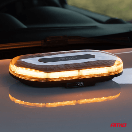 AMiO AMiO Oranje LED Batterij Zwaailicht Noodverlichting met Afstandsbediening en Dubbele Magneet 12/24V Oplaadbaar - ECE R65 en R10 gecertificeerd openbare weg AMiO 5