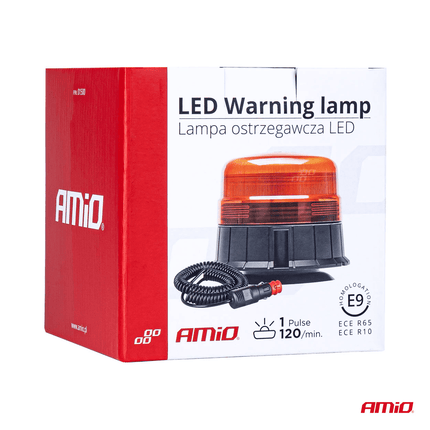 AMiO AMiO Oranje LED Zwaailicht Noodverlichting met Magneet 39LED 12/24V met Krulsnoer AMiO 2