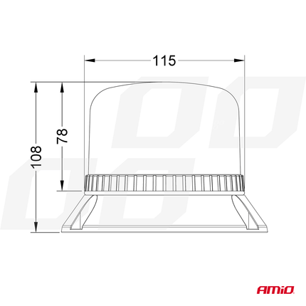 AMiO AMiO Oranje LED Zwaailicht Noodverlichting met Magneet 60LED 12/24V AMiO 3