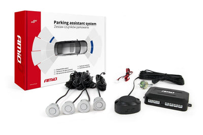 AMiO Parkeerhulpsysteem Buzzer 4 sensor zilver