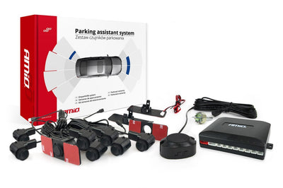 AMIO Parkhilfesystem Summer 8 Sensor Schwarz Binnenontage 165 mm