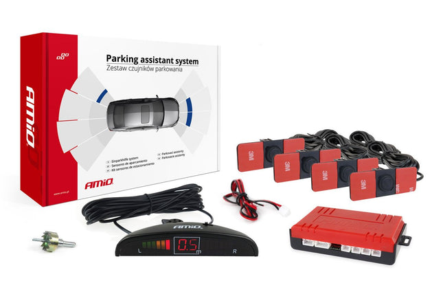 AMiO AMiO Parkeerhulpsysteem LED 4 sensoren zwart binnenmontage 165mm AMiO 3
