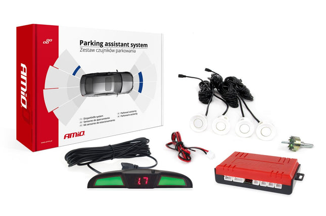 AMiO AMiO Parkeerhulpsysteem LED COB 4 sensor wit AMiO 1