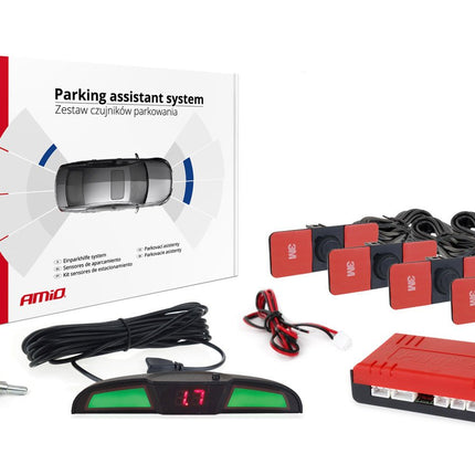 AMiO AMiO Parkeerhulpsysteem LED COB 4 sensor zwart binnenmontage 165mm AMiO 3