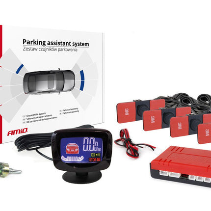 AMiO AMiO Parkeerhulpsysteem LED - GRAF 4 sensor zwart binnenmontage 165mm AMiO 1