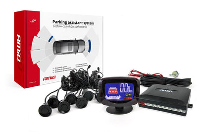 AMIO Parkhilfesystem LED-GRAF 8 Sensor Schwarz