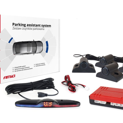 AMiO AMiO Parkeerhulpsysteem MAX LED 4 sensor zwart 19mm TRUCK AMiO 1