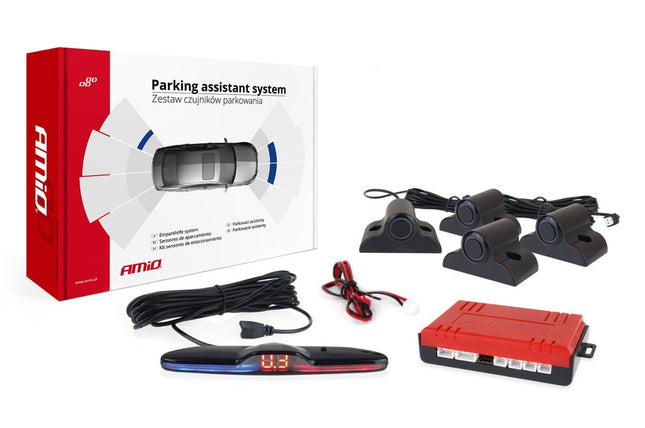 AMiO AMiO Parkeerhulpsysteem MAX LED 4 sensor zwart 19mm TRUCK AMiO 1