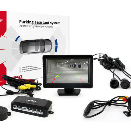 AMiO AMiO Parkeerhulpsysteem TFT01 4 3 inch LCD Beeldscherm - HD315 LED Camera 4 Sensoren Zwart AMiO 8