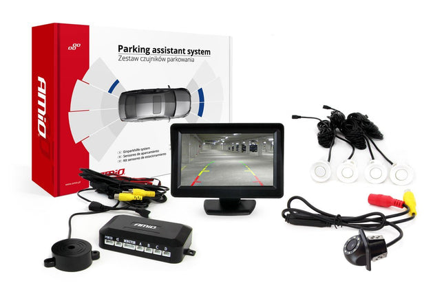 AMiO AMiO Parkeerhulpsysteem TFT01 43" met HD - 305 LED 4 sensoren wit AMiO 6