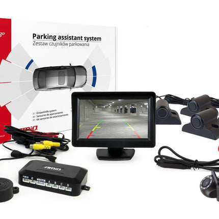 AMiO AMiO Parkeerhulpsysteem TFT01 43" met HD - 305 - LED 4 sensoren zwart Truck AMiO 1