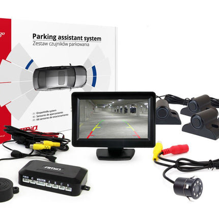 AMiO AMiO Parkeerhulpsysteem TFT01 43" met HD - 307 - IR 4 sensoren zwart Truck AMiO 1