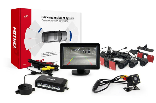 AMiO AMiO Parkeerhulpsysteem TFT01 43" met HD 315 LED 4 sensoren zwart binnenmontage 165mm AMiO 7