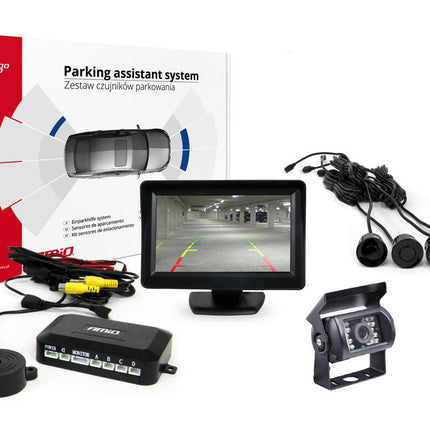 AMiO AMiO Parkeerhulpsysteem TFT01 43" met HD - 501 - IR 4 sensoren zwart AMiO 1
