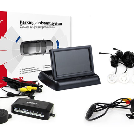 AMiO AMiO Parkeerhulpsysteem TFT02 4,3 inch LCD Beeldscherm - HD315LED Camera en 4 Witte Sensoren AMiO 8