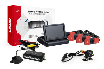 AMIO Parkhilfesystem TFT02 43 Zoll mit HD-315 LED und 4 Sensoren Black Binnemage