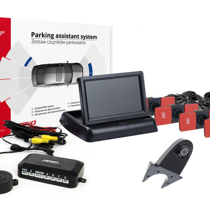 AMiO AMiO Parkeerhulpsysteem TFT02 43" met 4 Zwarte HD - sensoren voor Binnenmontage – Veilig Parkeren en Achteruitrijden AMiO 1