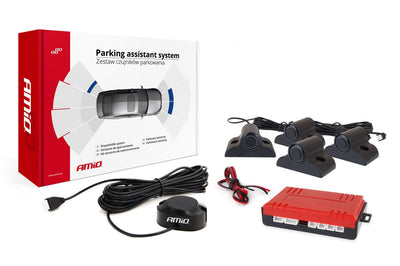 Amio -Parksensor 4 Zoemer Black Truck 19mm