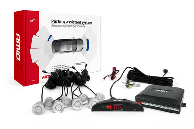 Amio -Parksensor 8 LED Silber