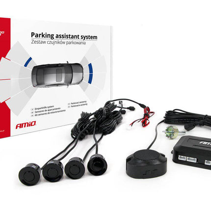 AMiO AMiO Parkeersensor Inbouw met 4 Zoemers in Zwart Sensor Buzzer AMiO 8