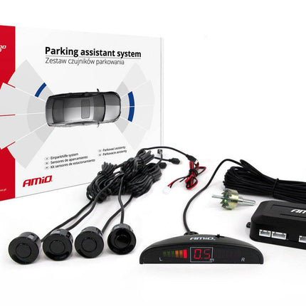 AMiO AMiO Parkeersensor Parkeerhulpsysteem LED met 4 Sensoren Inbouw Zwart AMiO 5