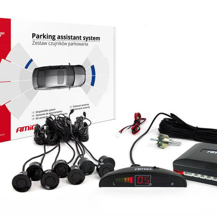 AMiO AMiO Parkeersensor Parkeerhulpsysteem LED met 8 Sensoren Inbouw Zwart AMiO 1