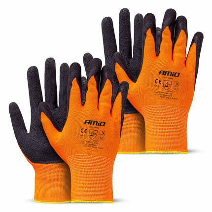 AMiO PE Latex Foam Safety Werkhandschoenen 2132X – Maat 10 L (2 Paar) - VCTparts.nl