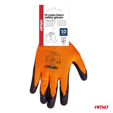 AMiO PE Latex Foam Safety Werkhandschoenen 2132X – Maat 10 L (2 Paar) - VCTparts.nl