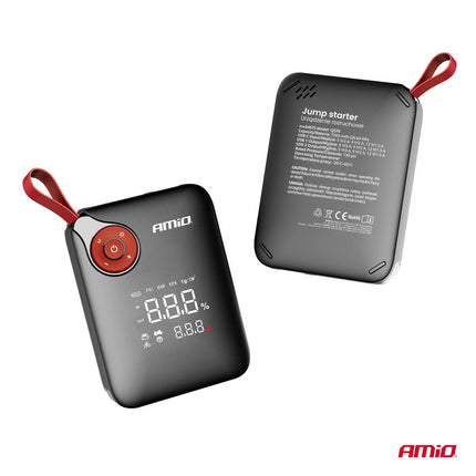 AMiO AMiO Portable Mini 4 - in - 1 Jump Starter – Powerbank 12V 600A met Air Compressor en LED Zaklamp – Draagbare Startbooster Auto – Smart Battery Booster AMiO 5